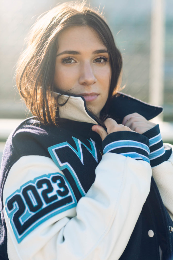 Teen-softball-jacket-senior-photos-Paige-P-Photography